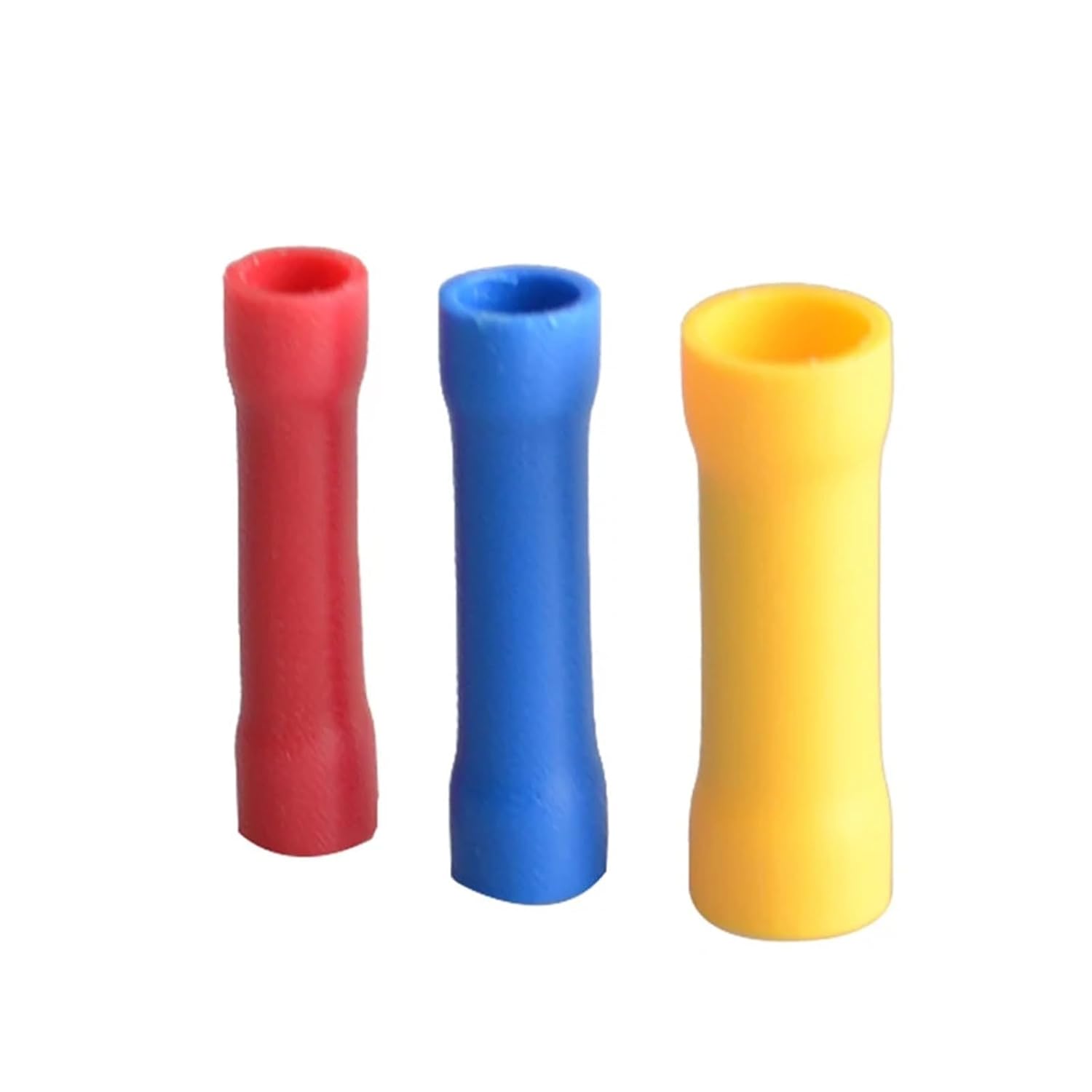 バット圧着端子 50個 ワイヤコネクタ 完全絶縁 PVC ワイヤ バットスプライスコネクタ、22-16 16-14 12-10ゲージ