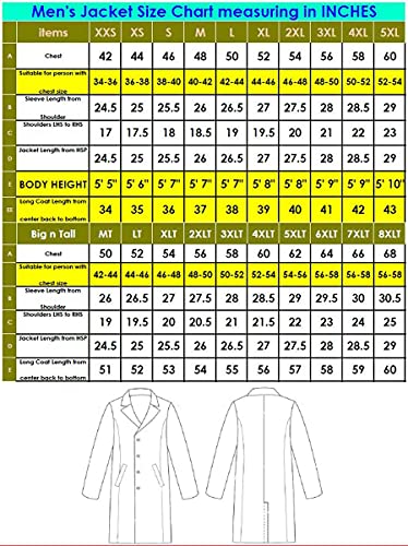 Men’s Brown Leather Jacket, Distressed Leather Trench Coat, Hip-height Long Coat, Three Quarter Long Coat (XL, Brown-2117, x_l)4