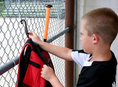 Athletico Youth Baseball Bag - Bat Backpack for Baseball, T-Ball & Softball Equipment & Gear | Holds Bat, Helmet, Glove | Fence Hook (Red)