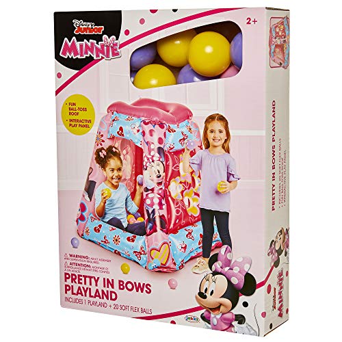image for Minnie Mouse Ball Pit 20 Balls - Toddler Jungle Gym Playhouse Inflatab
