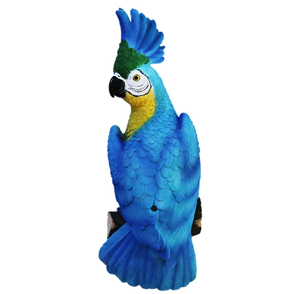 Statues oiseau bleu en résine 3D pour sublimer la tenture murale de votre salon et chambre
