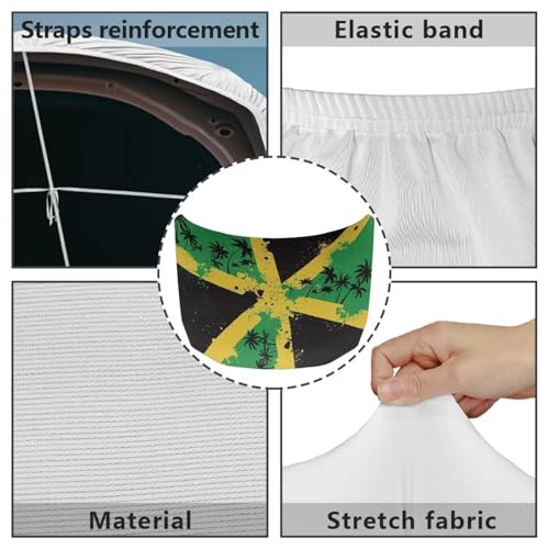 Image of Car Hood Cover Protector, A Washable Automotive Accessory with Jamaican Flag Design for Car Front Hoods
