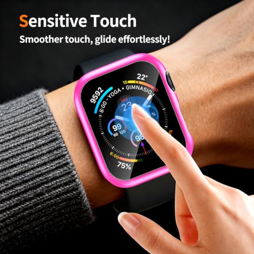 idudu 2 Pack Case for Apple Watch Screen Protector SE 3(2025) SE 2/SE/Series 4 5 6 40mm with Tempered Glass | Slim Guard Bumper | Full Coverage Hard PC Protective Cover | Compatible iWatch 40mm - image 6