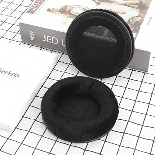 Geekria Comfort Velour Repuestos Almohadillas para Beyerdynamic DT440, DT770, DT790/797/860/880/990, DT990PROx/ T/5P/70/90, HS 200/400/800, MMX300, RSX700 Auriculares (Negro) miniatura 4