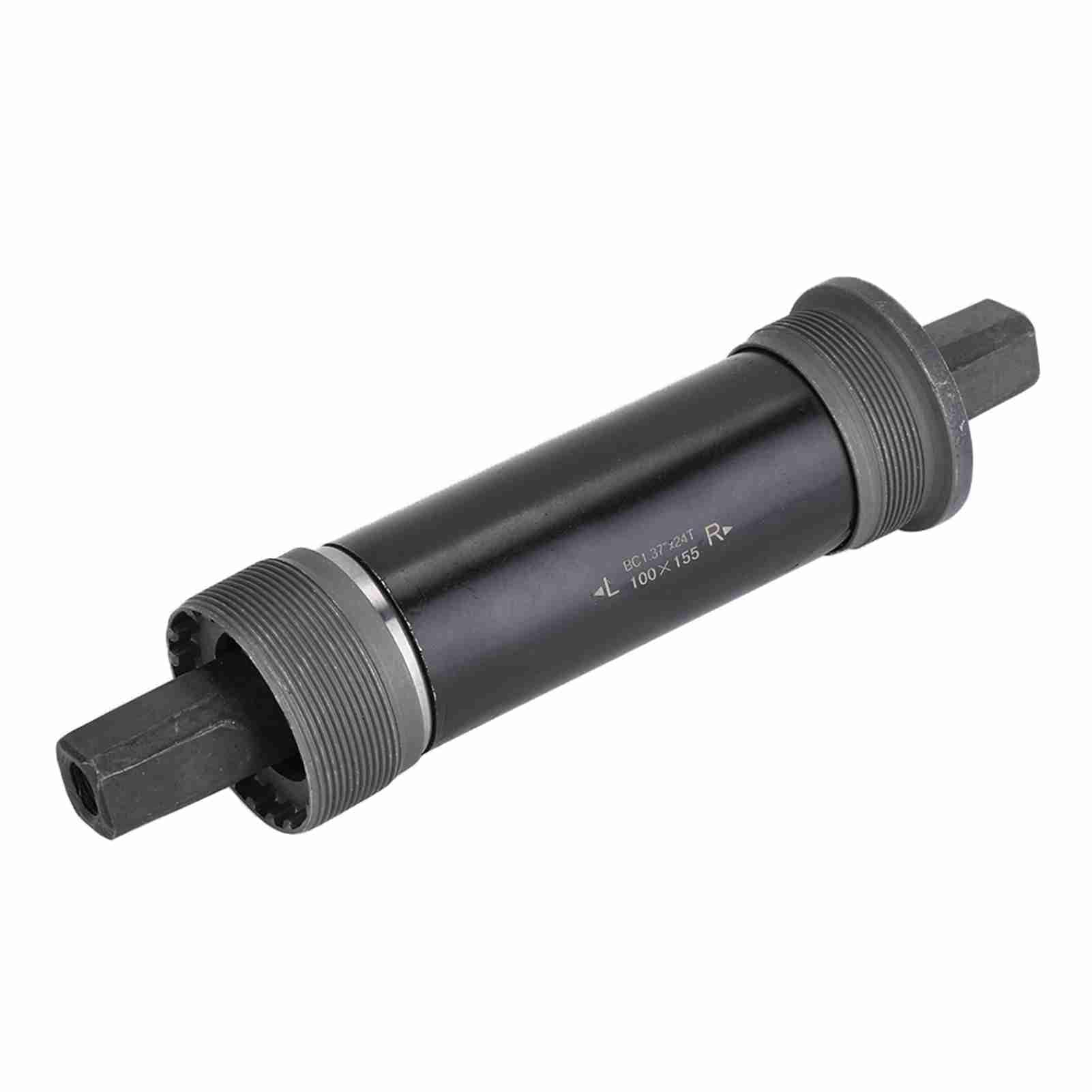 POENVFPO Bottom Bracket, Durable Steel Square Tapered Threaded, Square Taper Bottom Bracket 100mm x 155mm for Fat Bikes, Mountain Bikes, BMX Bikes, All-Terrain Rides