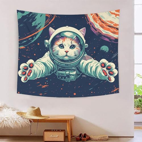 Tapisserie murale chat 3D drap de plage et decoration chambre