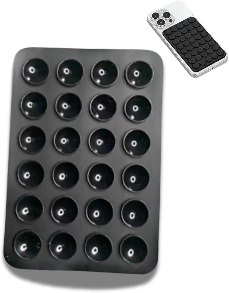 Ventosa de Silicone para Celular com Adesivo – Suporte para Capinha de Telefone, Fixação em Superfícies Lisas, Acessório Portátil para Fotos, Vídeos e Uso Diário