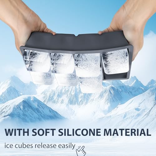 Silicone Ice Cube Trays with Lids - Set of 2, BPA Free - Image 2