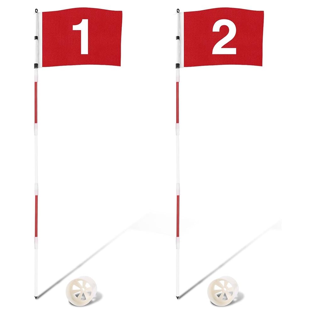 Moqqeu Golf Practice Mat - Red, Artificial Turf, Foldable, 3' x 5'