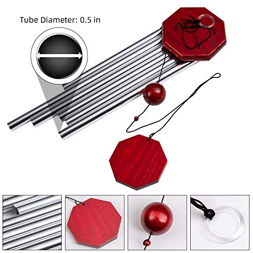 XBrand Wind Chime, Premium Metal Memory Wind Chimes for Outside or Inside Home Decor, Best Gift for Neighbors - Thumbnail 3