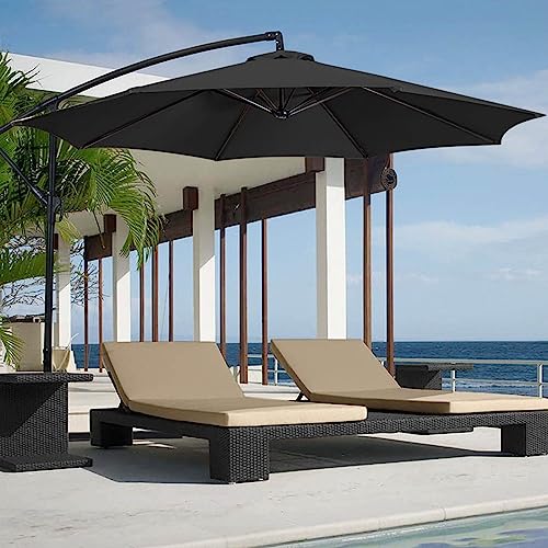 Moresec New Outdoor Hanging Umbrellas Courtyard Umbrella, Surface Polyester Sunshade Umbrella Sunscreen And Durable Rainproof Fabric Garden Pillar Umbrella Fabric Without Bracket #TOP23