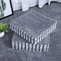 Smabee Interlocking Carpet Shaggy Soft EVA Foam Mats Fluffy Area Rugs Protective Floor Tiles Exercise Play Mat for Children Kids Room Home Parlor Bedroom (12 pcs , Gray)