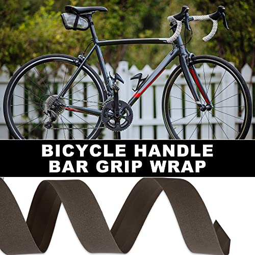 X Autohaux 1 Set Bike Sponge Handlebar Tapes Non-Slip Bicycle Cycle Bar Grip Tape Cycling Handle Wraps With Bar Plugs For Road Bicycle Mountain Bike Brown #TOP2