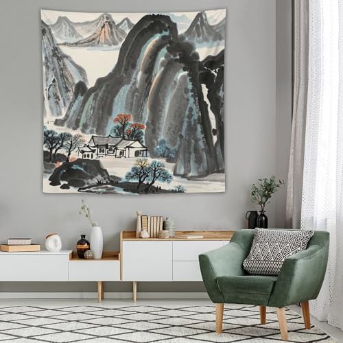 Tapisserie paysage chinois pour créer un coin zen dans la chambre