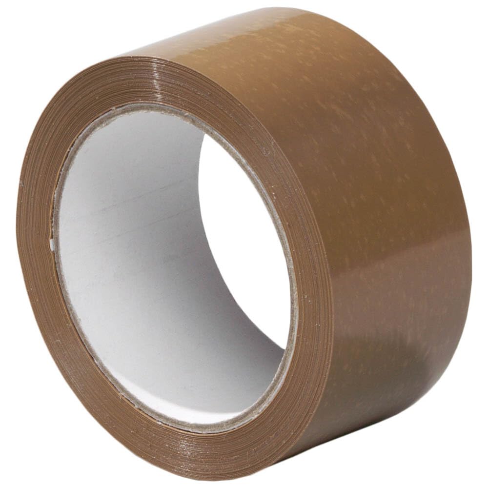 Packband, Klebeband, Paketklebeband, PVC, Naturkautschuk-Klebemasse, Braun, 53 my Stärke, 50 mm x 66 m (Breite x Lauflänge), 36 Rolle(n)