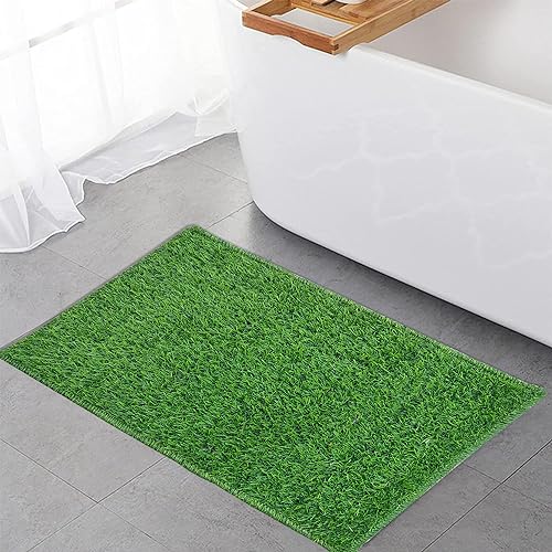 Image of Door Mats for Home | Door Mats for Home Entrance | Door Mat for Bathroom| Soft & Super Absorbent Mats for Shower | Washable, Non-Slip & Quick-Drying Mats (Pack of 2) (Green)