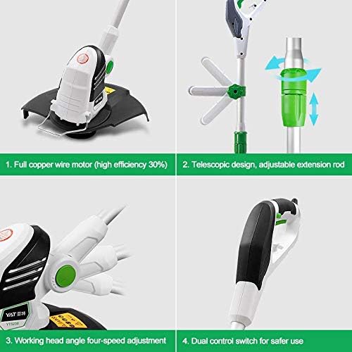 review WHJ@ Household Multi-Function Small Electric Lawn Mower Lawn Mower Lawn Mower Garden Weeding Lawn Mower