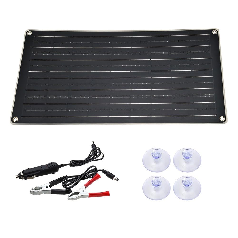 Pannello solare monocristallino da 40 W con regolatore di carica fotovoltaico da 12 V/18 V, campeggio, viaggi e uso all'aperto