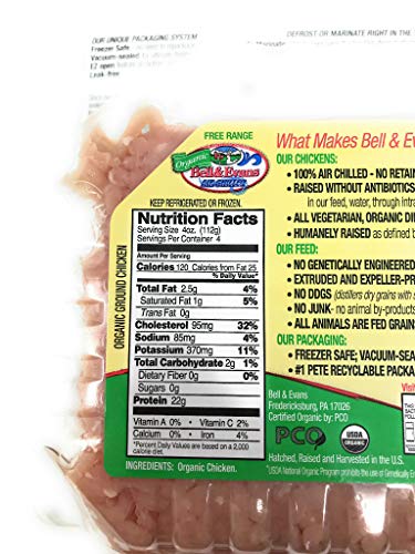 Bell & Evans, Organic Ground Chicken, 16 Oz #TOP1