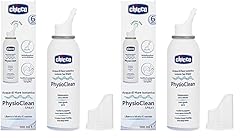 Chicco acqua di mare isotonica spray, Deterge e libera il nasino favorendo l’eliminazione del muco in eccesso, Indicata per l’igiene quotidiana del naso, 100ml (Confezione da 2)