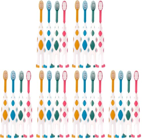 Image of newrichbee 24 Packs Lovely Deer Kids Toothbrush for 2-8 Years