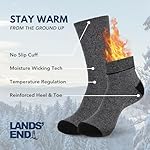 Lands' End Thermal Underwear for Men 3 Pc. Set – Warm Long Johns for Men Base Layer Long Sleeve Shirt, Pants & Socks - Image 5