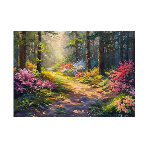 Impression de qualité supérieure pour toile fleurs de forêt ensoleillée