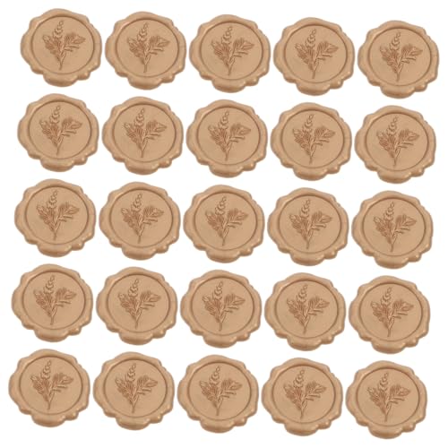 SEWACC 25 Pcs Fire Paint Seal Seal Sticker Seal Stickers Invitation Stickers Wedding Stickers Wax Coffee