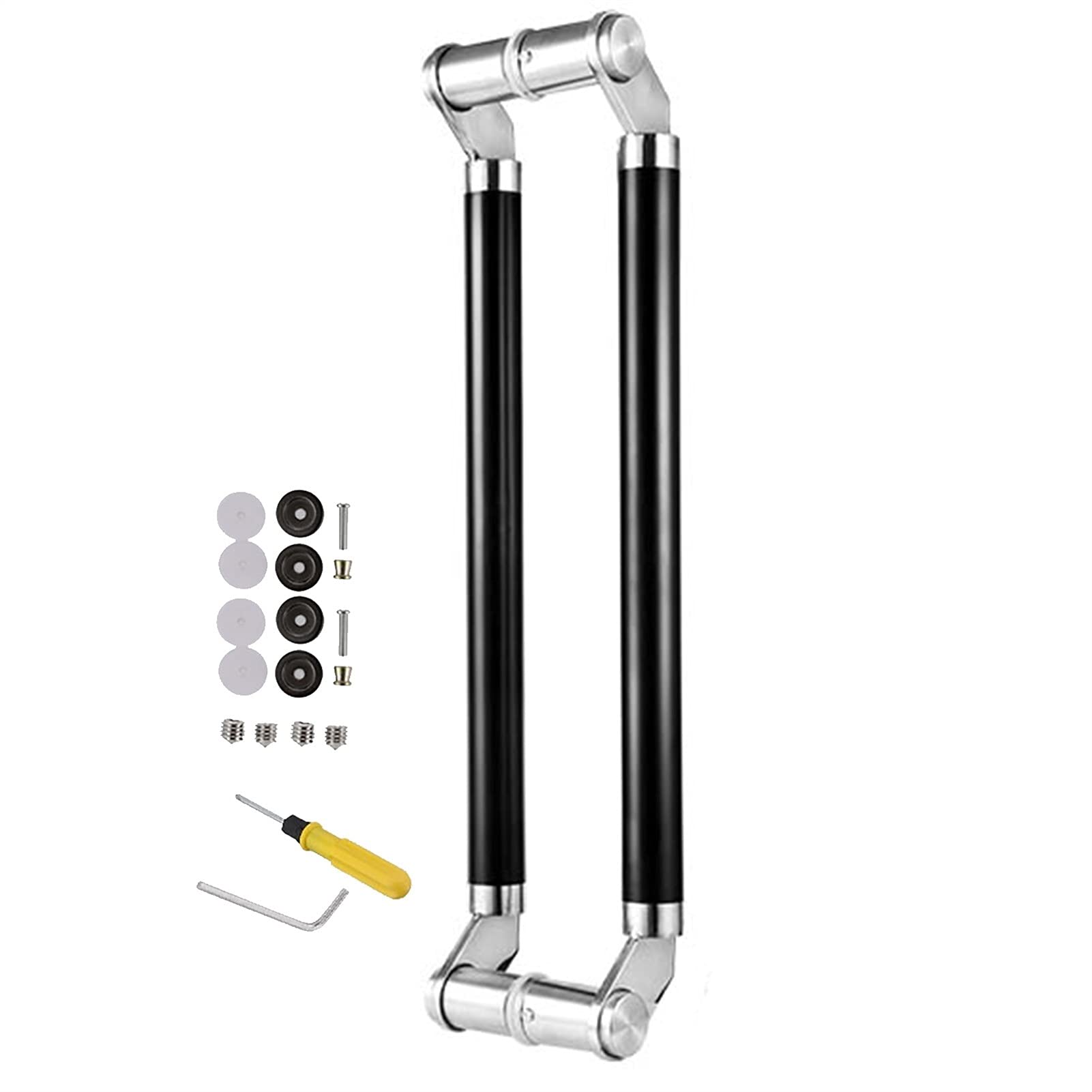 Poignée de porte en acier inoxydable pour remplacer les fixations fragiles, modèle noir 100cm