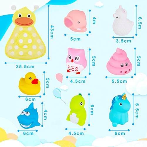 Lictin Baby drijvend speelgoed - 8 STKS Bad Speelgoed Lichtgevend, Licht Up Speelgoed Set met Opbergtas Badkuip Drijvend… - Image 7