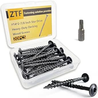 14 X 3 Wood Structural Lag Screws 108Pcs Star Drive Decking Wood Screws, Rust Resistant Tiber - View #4