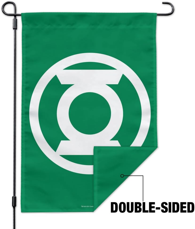 Green Lantern White Logo Garden Yard Flag