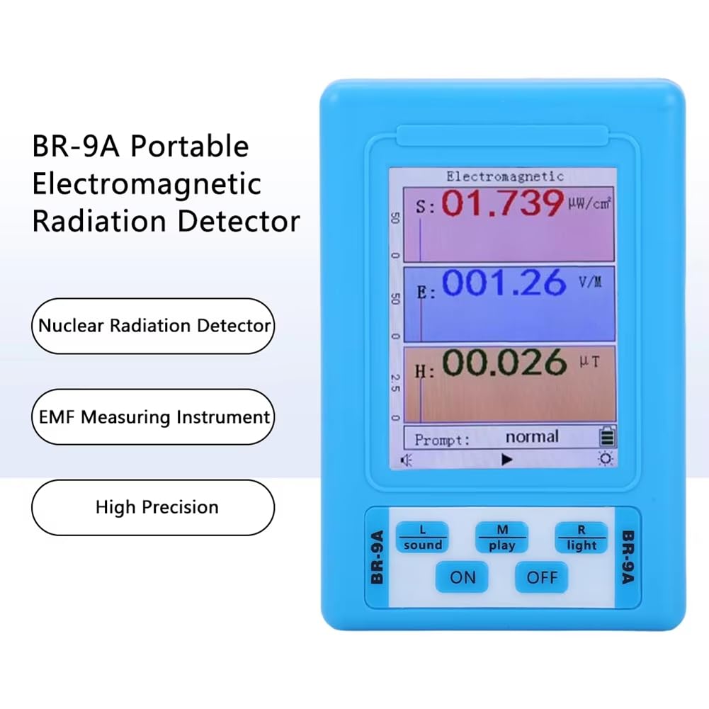 BR-9A - Detector de radiación electromagnético portátil, instrumento de medición EMF, monitor dosímetro de radiación de alta precisión