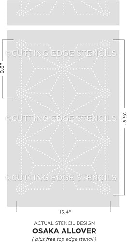 Miniatura 3 de Osaka - Plantilla de pared  Plantilla geométrica de estrellas punteadas para renovar la habitación  Plantillas de pared fáciles de usar para mejoras