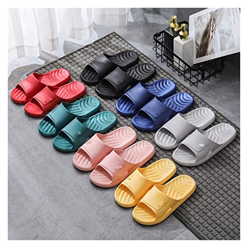 LUCBEI Shark Slippers Home Slippers Bathroom Bath Slippers Soft Bottom Home Outdoor Couple Shoes Cute Home Summer Sandals Men and Women Drag Summer Sandals (Color : Rojo, Size : 44-45)3