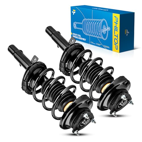 Image of PHILTOP Front Struts for Focus 2000-2005 2.0L, 2.3L, Shock Absorber Complete Suspension 171504+171505, Struts with Coil Spring Assemblies SAA754 2 Pcs | 2000-2001, 2005 Ford Focus, 2002-2004 Ford Focus SE 2.0L, 2002-2004 Ford Focus ZX3 2.0L, 2002-2004 Ford Focus LX 2.0L