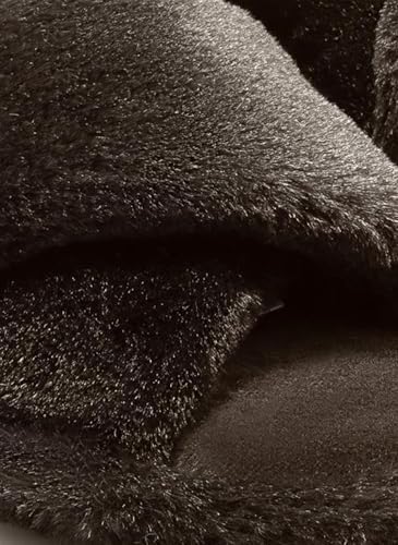 Resim Twigy Çapraz Peluş Kadın Ev Terliği Siyah 36/41 