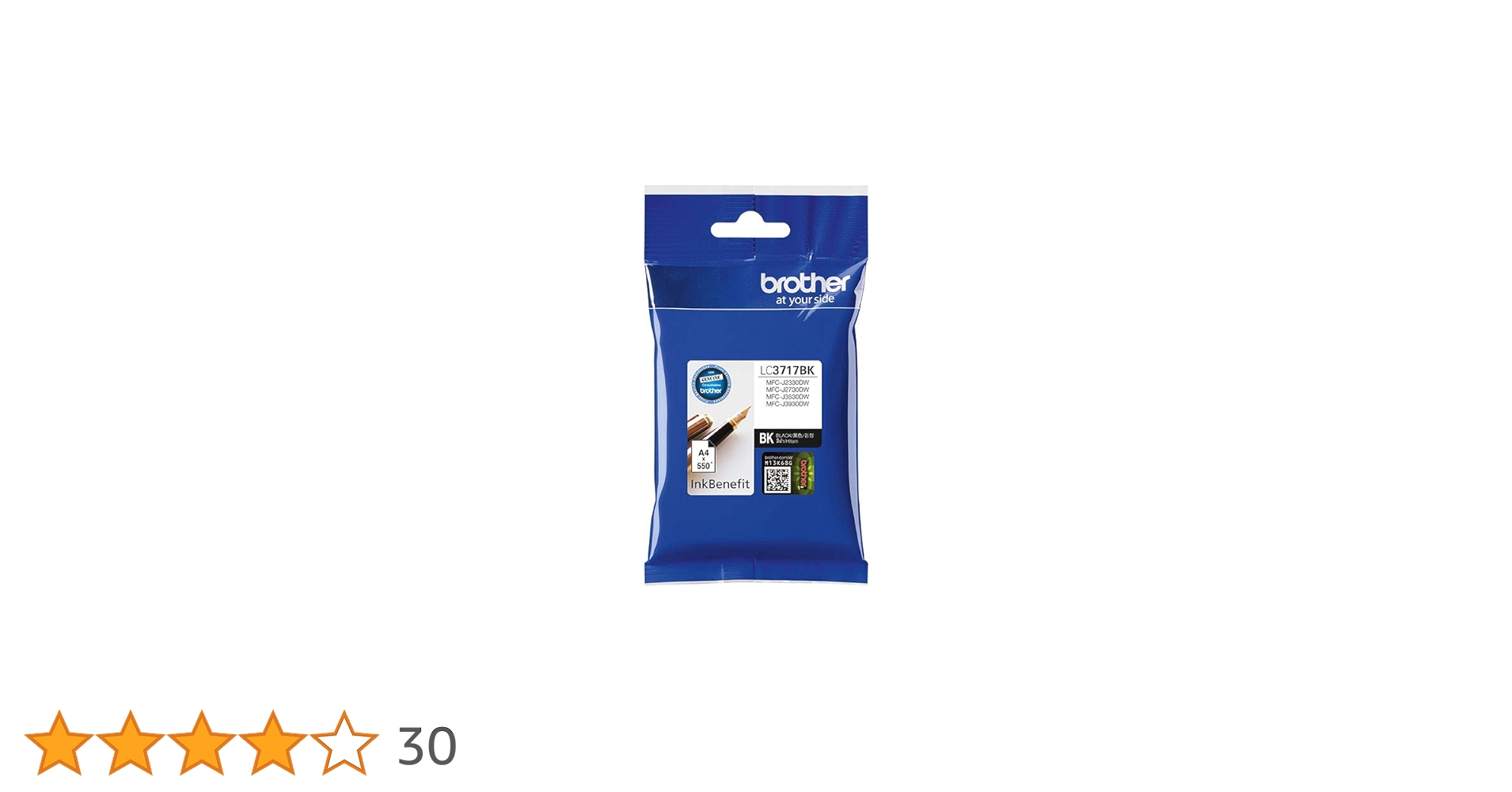 Brother Genuine Lc3717Bk High Yield Black Printer Ink