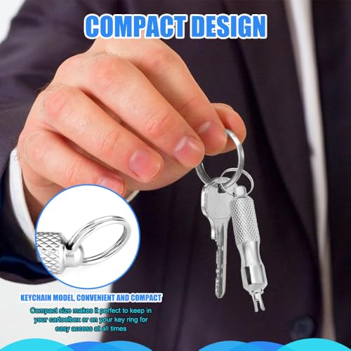 Image of Car Tire Valve Core Removal Tool, Tire Valve Stem Tool, Portable Stainless Steel Tire Valve Stem Repair Tool, Rust Proof Auto Tire Valve Stem Installation Removal Wrench for Car Bicycle Truck