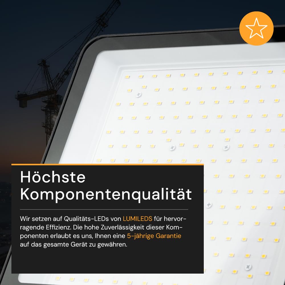 LED Strahler außen 50W - 4000K Neutralweiß 6500lm IP65 Außenlampe Wand - Outdoor Scheinwerfer für Wege Haus Garten & Hof - Außenleuchte Flutlichstrahler Fluter Spotlight