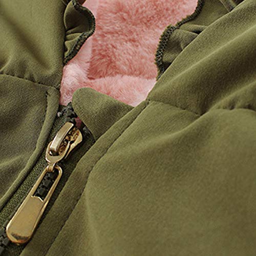 Famuka Winter Baby Girl Jackets Thick Fleece Lined Winter Coat Cute Ruffled Outwear thumb #3