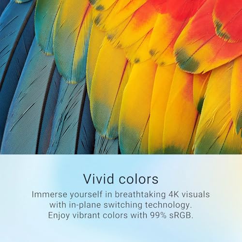 Image of Dell 27 inch 4K UHD Monitor, IPS Display, 120Hz, 99% sRGB Color Gamut, Built-in Speakers, AMD FreeSync, Low Blue Light Technology, USB-C, Adjustable Stand(Tilt|Pivot|Height|Swivel) - Ash White