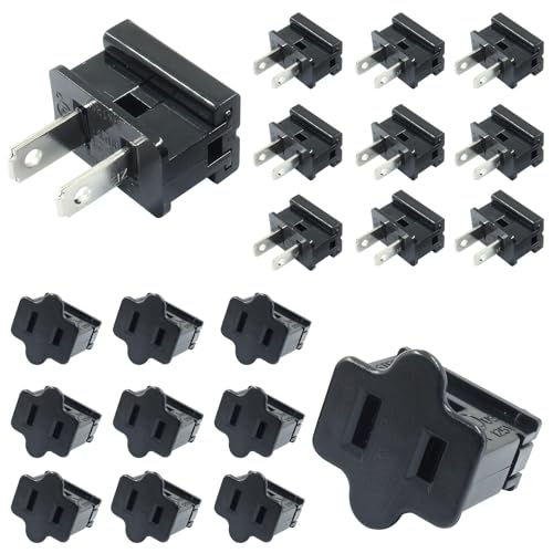 Bonsicoky 20 Pack SPT-1 Vampire Plugs Male and Female Black