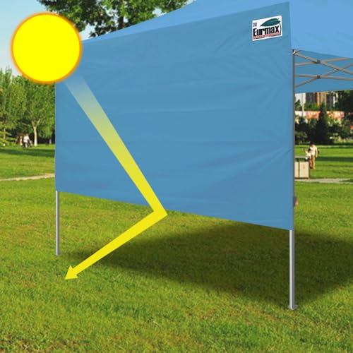 Image of Eurmax USA 10x4.8 Pop Up Canopy SunWall-UV Protection for Tents,Blocks Sunlight&Wind,Water Resistant Side Wall Only,Easy Hook & Loop Installation,Fit for 10FT Straight Leg Shelters&Gazebo,Sky Blue