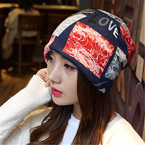 Bonnet chaud femme bleu chapeau hiver tricot doux anti-vent