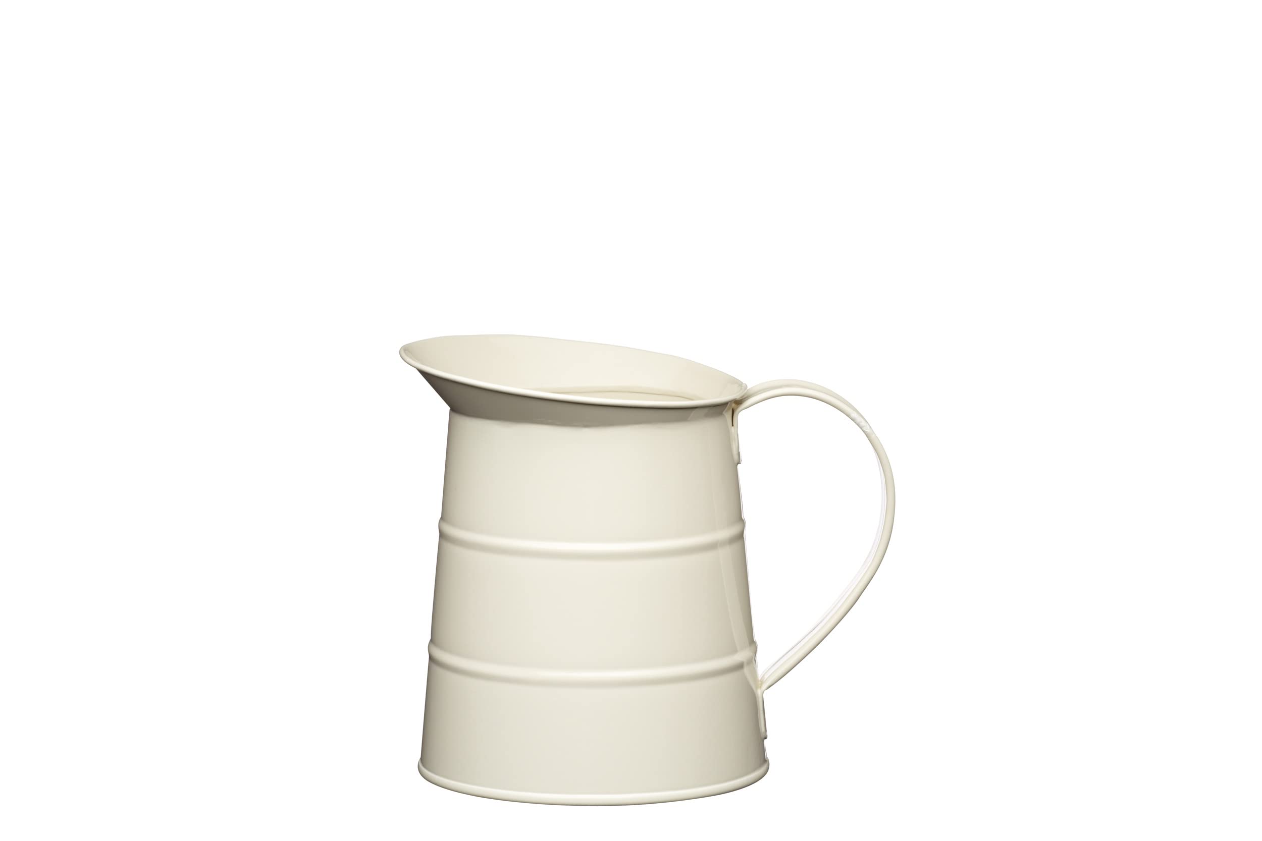 KitchenCraft Living Nostalgia Small Metal Jug, 1.1 L (2 Pints) - Antique Cream