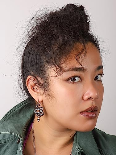 Sacina Gothic Punk Snake Earrings Dangle, Goth Emo Punk Grunge Earrings, Costume Goth Jewelry, Christmas Jewelry Gift for Women3