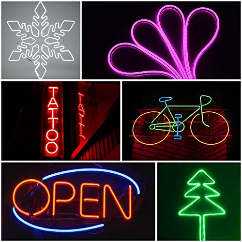 Yescom 50Ft/15M Led Rgb Neon Rope Lights Ip65 Waterproof Multicolor Dynamic Mode Diy Neon Rope Lights With Remote Control For Party Halloween Wedding Food Trailers Indoor Outdoor Decoration #TOP6