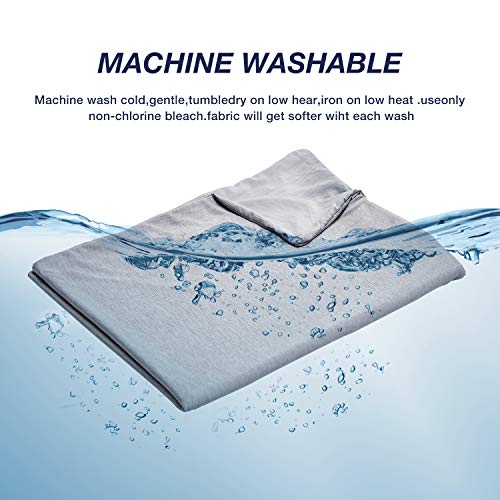 Image of EXQ Home Weighted Blanket Cover 48x72-Twin Size Premium Soft for Weighted Blanket with Zipper,Machine Washable Duvet Cover (Grey,Duvet Cover Only)