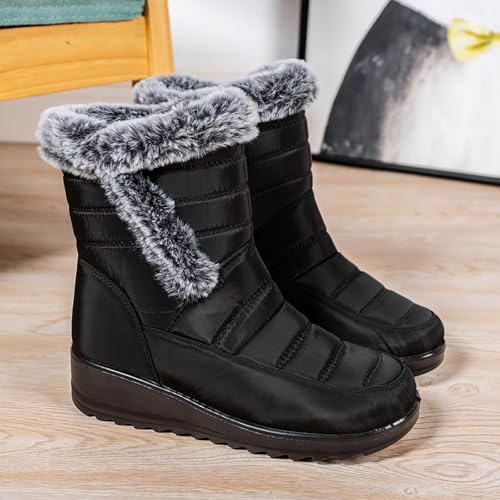 Bottes de neige imperméables à fermeture éclair pour garder chaud
